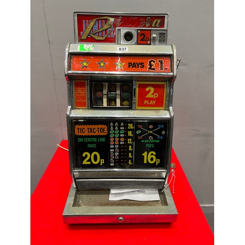 837 - Jubilee riviera 2p play 1 armed arcade bandit /arcade machine (no plug)