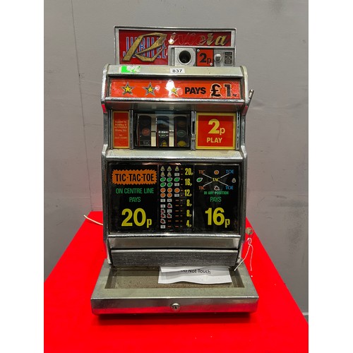 837 - Jubilee riviera 2p play 1 armed arcade bandit /arcade machine (no plug)