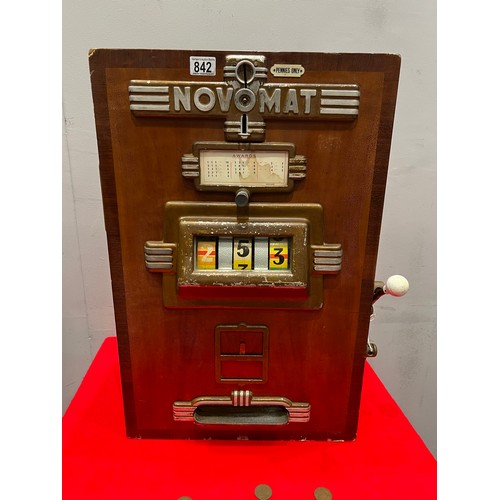 842 - Novomat 1p aracde machine 1 armed arcade bandit /arcade machine