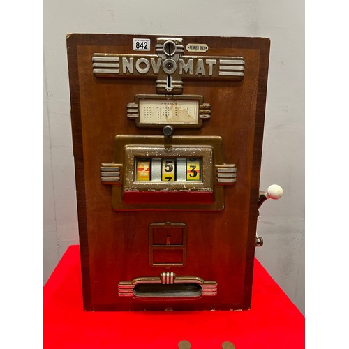 842 - Novomat 1p aracde machine 1 armed arcade bandit /arcade machine