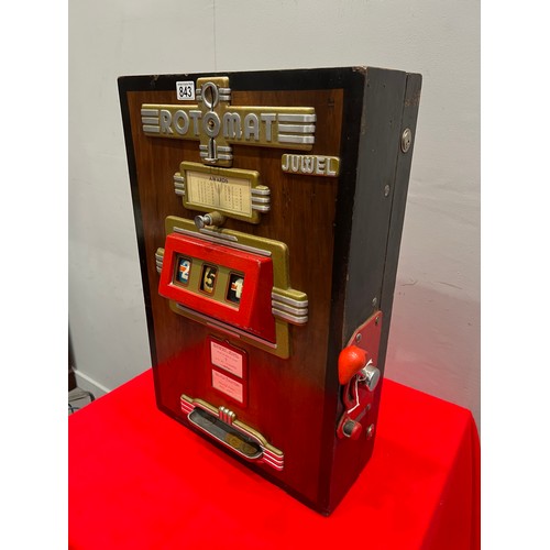 843 - Rotomat juwel retro vintage 1 armed arcade bandit /arcade machine (working)