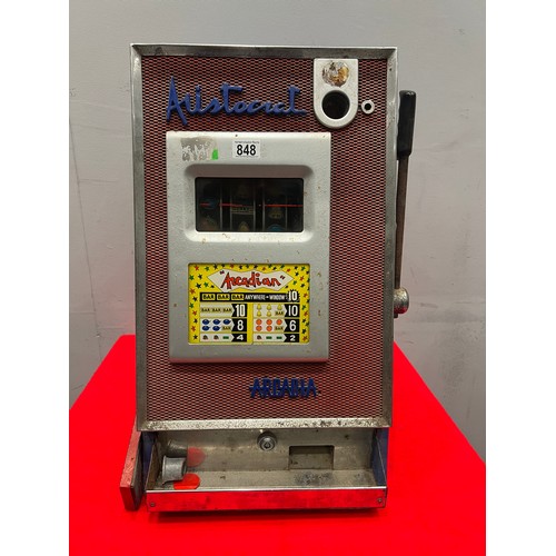 848 - Aristocratic Arcadian 1 armed arcade bandit fruit machine/arcade machine (not working)