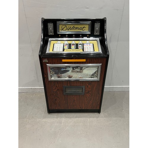 841 - Diplomat 10p play retro fruit machine 1 armed arcade bandit /arcade machine (lights up- doesn't work... 