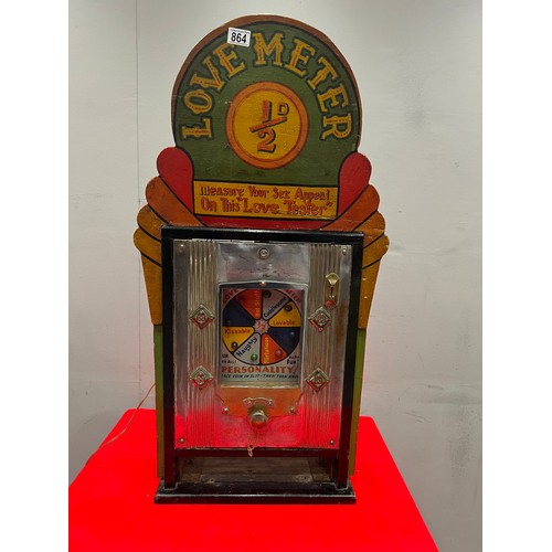 864 - Ultra rare 'love meter' arcade machine fairground