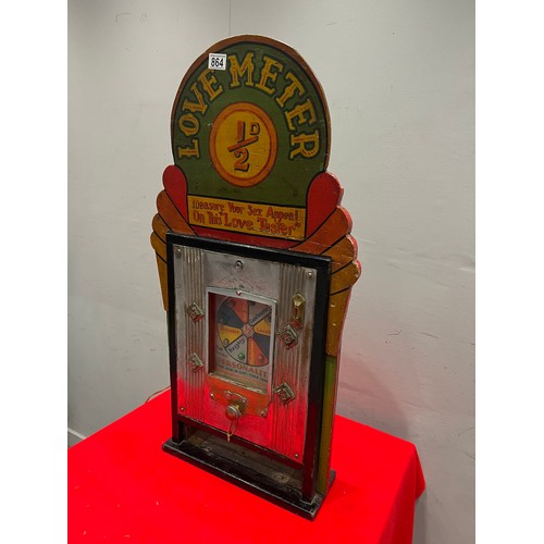 864 - Ultra rare 'love meter' arcade machine fairground