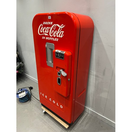 866 - Vintage full restored 50's coca cola vending machine complete with bottle