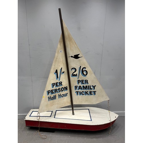 871 - Vintage advertising fairground sail boat