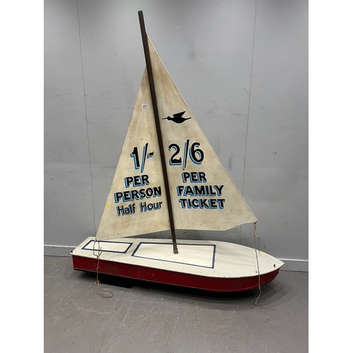 871 - Vintage advertising fairground sail boat