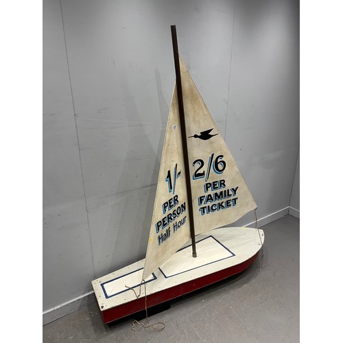 871 - Vintage advertising fairground sail boat