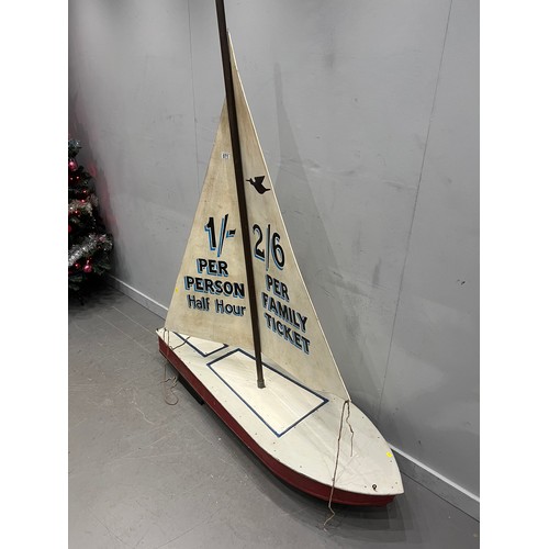 871 - Vintage advertising fairground sail boat