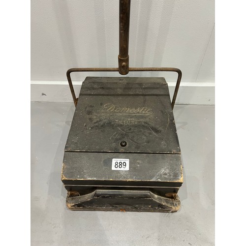 889 - Antique 'domestic deluxe' push hoover