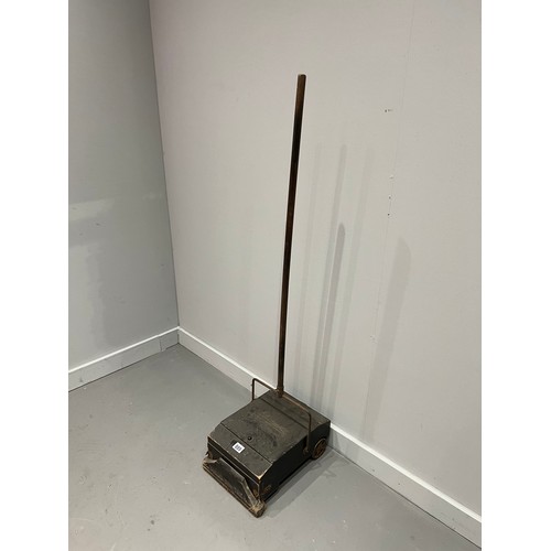 889 - Antique 'domestic deluxe' push hoover