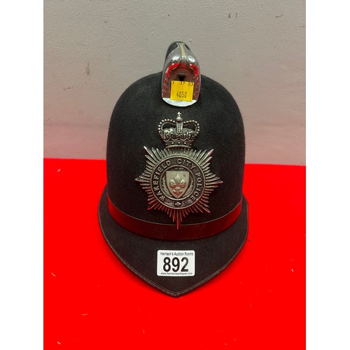 892 - Wakefield city police helmet vintage