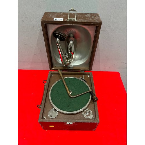 895 - Vintage 'deca' boxed gramophone