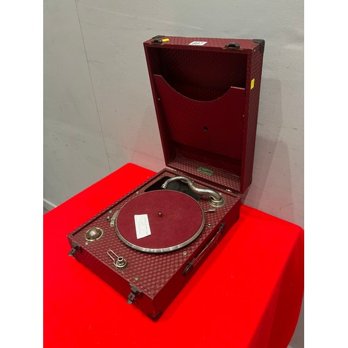 897 - Vintage 'Cowey' boxed gramophone