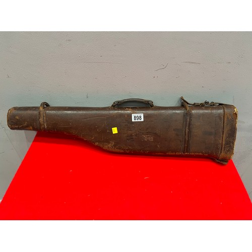 898 - Antique leather gun case