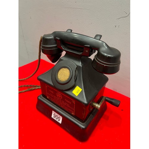 900 - Vintage bakerlight wind up telephone