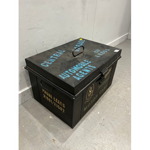 910 - 'Austin' Morris vintage tool box style metal trunk