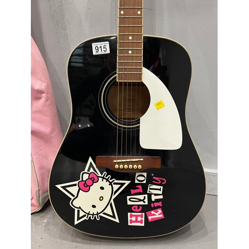 915 - Squier by 'fenders' hello kitty guitar