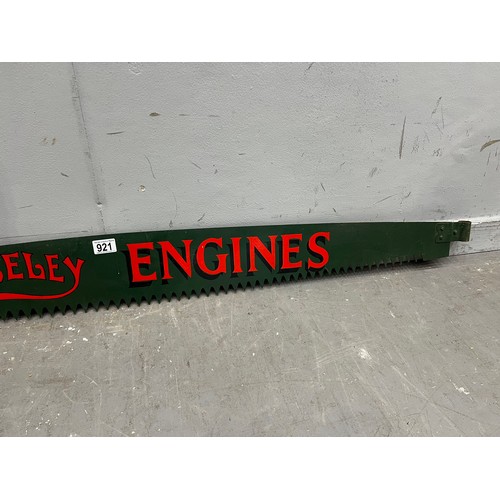 921 - 'Wolseley engines' painted saw