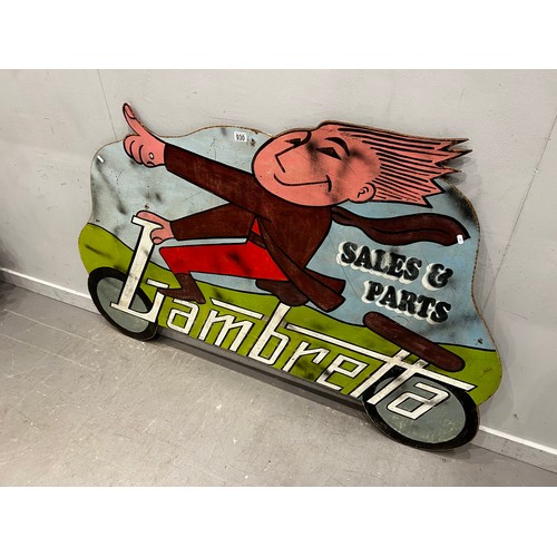 930 - Vintage lambretta sales & parts advertising sign