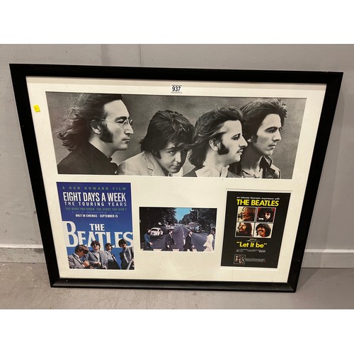 937 - Rare Beatles framed poster