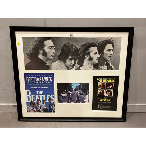 937 - Rare Beatles framed poster