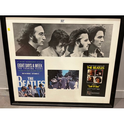 937 - Rare Beatles framed poster