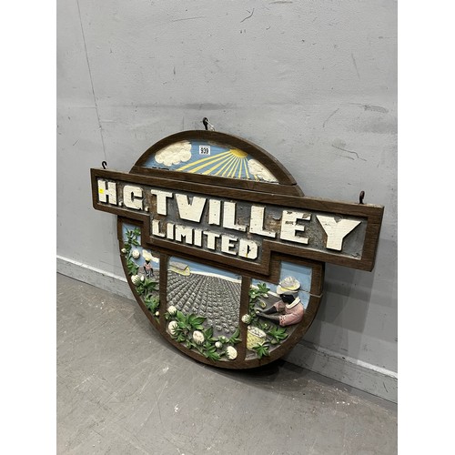 939 - H.G Twilley limited wooden advertising sign