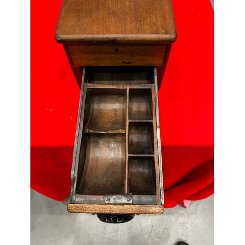 957 - Antique mahogany cash register rare design