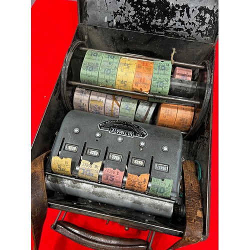 Vintage Bus Ticket Machine In Original Case Inc Loads Of Tickets