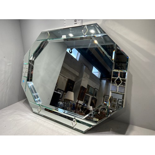 32 - Venetian bevelled edge mirror (a/f at the bottom)