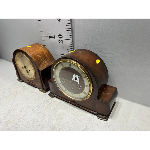 83 - 2 Mantle clocks (1 Westminster chimes)