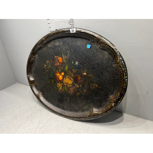 84 - Early 20th century papermache tray a/f