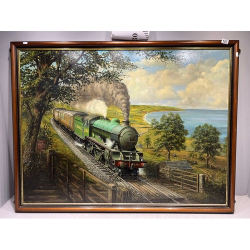 107 - Very large oil on board LNER