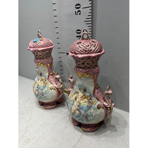 139 - Pair of Victorian style vases