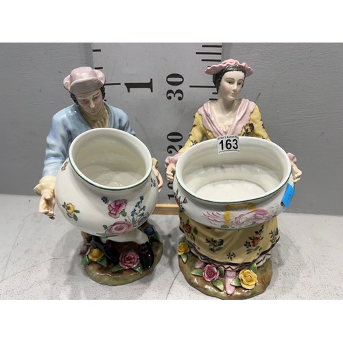 163 - Pair of Victorian design figure planters