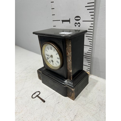 164 - Victorian slate mantle clock