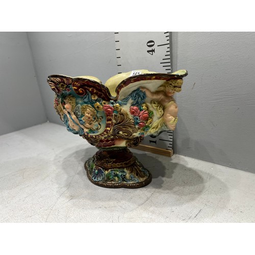 167 - Large early majolica centre piece base a/f