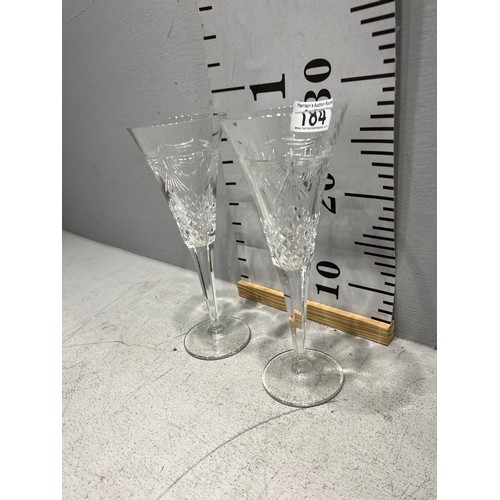 184 - Pair of Waterford crystal glasses