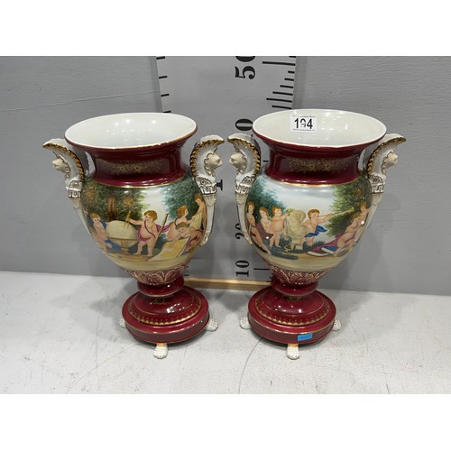 194 - Pair of Victorian design vases impressive