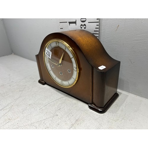 232 - Oak mantle clock