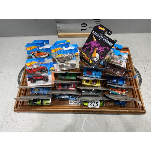 275 - 20 Hot wheels cars New in packets