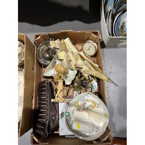 290 - 3 boxes pottery etc