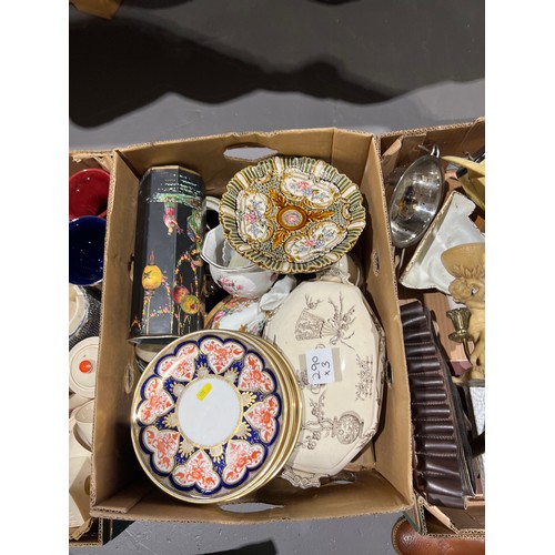 290 - 3 boxes pottery etc