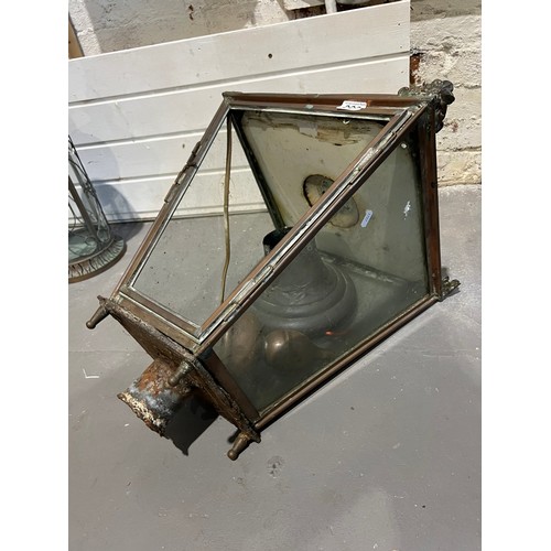 300 - Vintage copper top lantern