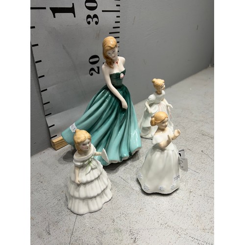 380 - 1 Large + 3 small royal doulton figures