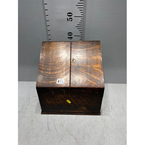 419 - Oak writing box