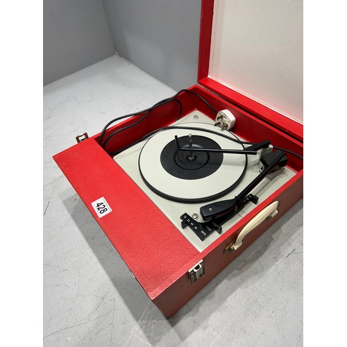 428 - Vintage table top fidelity record player (works)