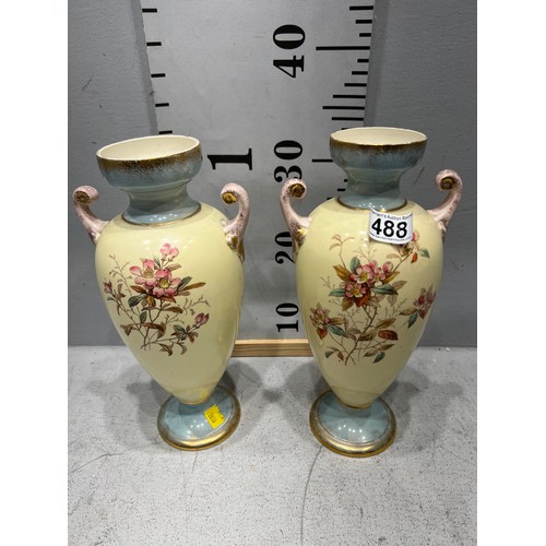 488 - Pair of Victorian vase's